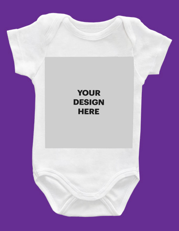 Customized White T-Shirt for Infants (100% Polyester)