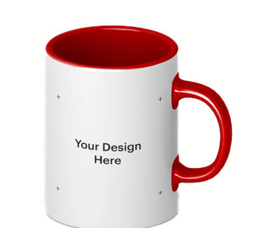 Custom Two-Tone Sublimation Mug – Personalized Design – 11oz Ceramic – Blue, Red, Black, or Green